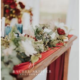 Floral arrangement and greenery